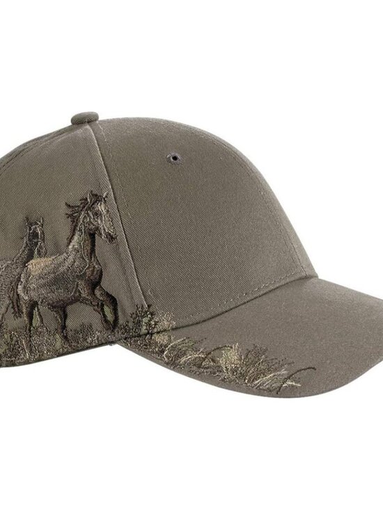 Women\'s Embroidered Horses Baseball Hat Barn Cap for Horse Lovers Cotton Twill